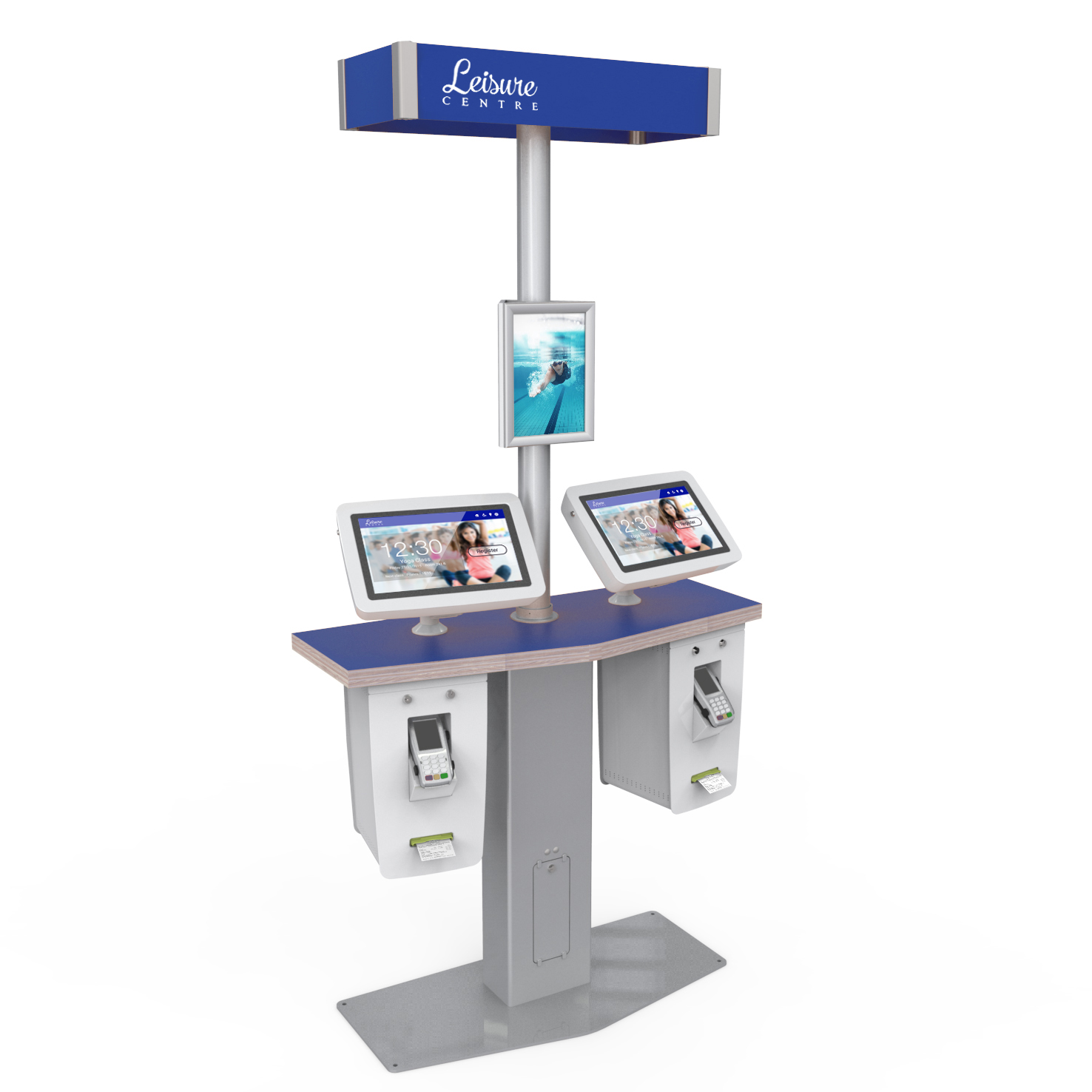 Gyms & Leisure Centre Tablet Kiosk | Compact Kiosk Pedestal | imageHOLDERS