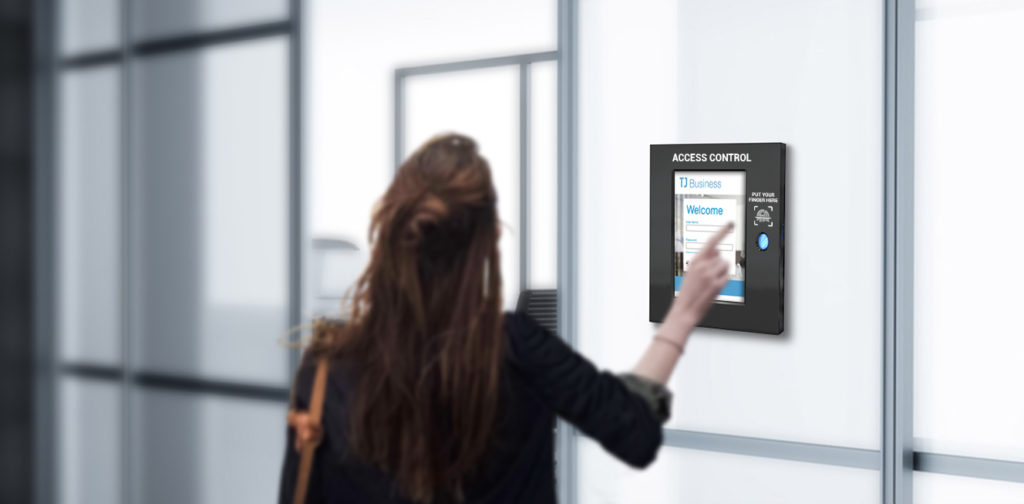 Tablet Kiosk for Access Control with Integrated Devices