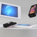 Example of portable handheld tablet kiosk enclosures by imageHOLDERS