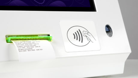 Device integration with integrated printer, contactless NFC and finger print reader,