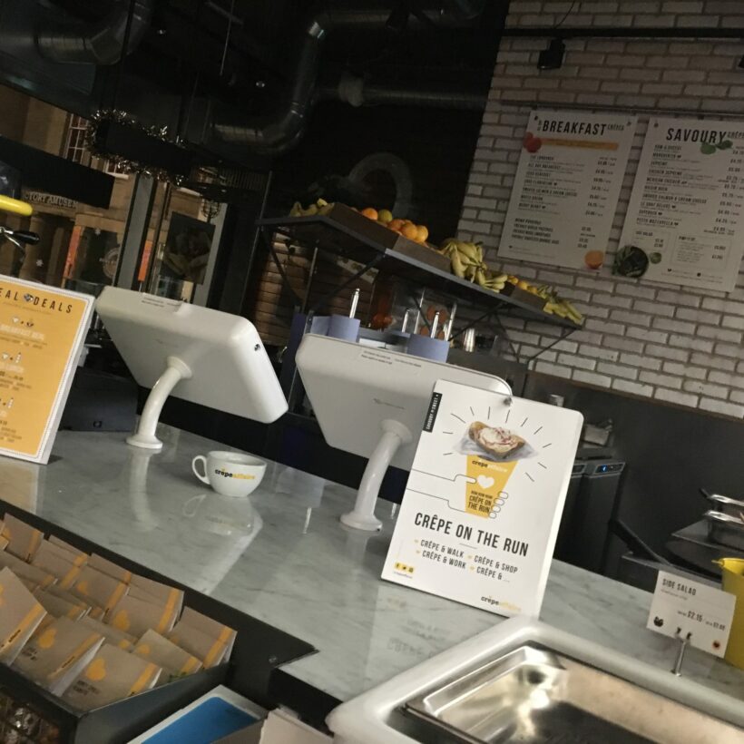 Crepeaffaire work with imageHOLDERS on POS tablet kiosk