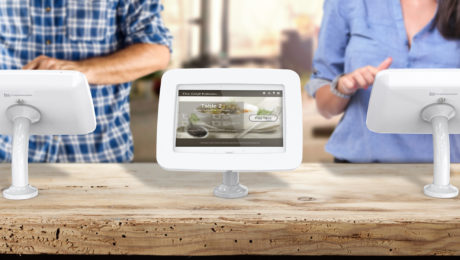 Shell Slim Tablet Kiosks for Restaurants and Entertainment Hubs