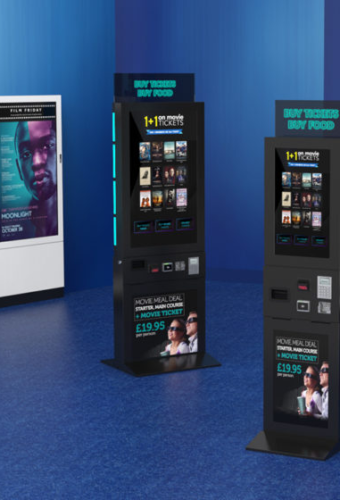 imageHOLDERS cinema self-service order point and ticket printing kiosks